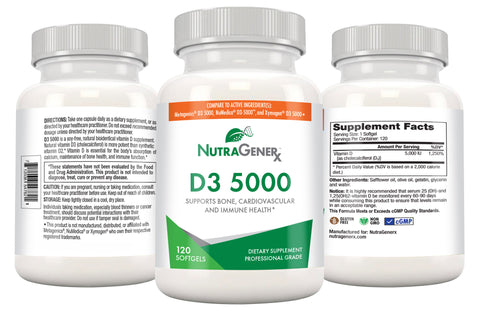 D3 5000 120c High Potency, Bioavailable Vitamin D