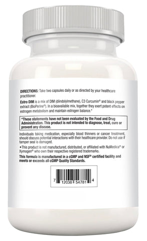 ESTRO Dim 120c DIM with Researched C3® Curcumin and BioPerine®