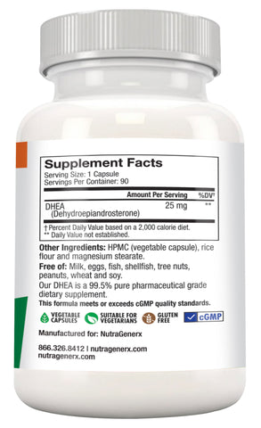 DHEA 25mg 99.5% Pure Form